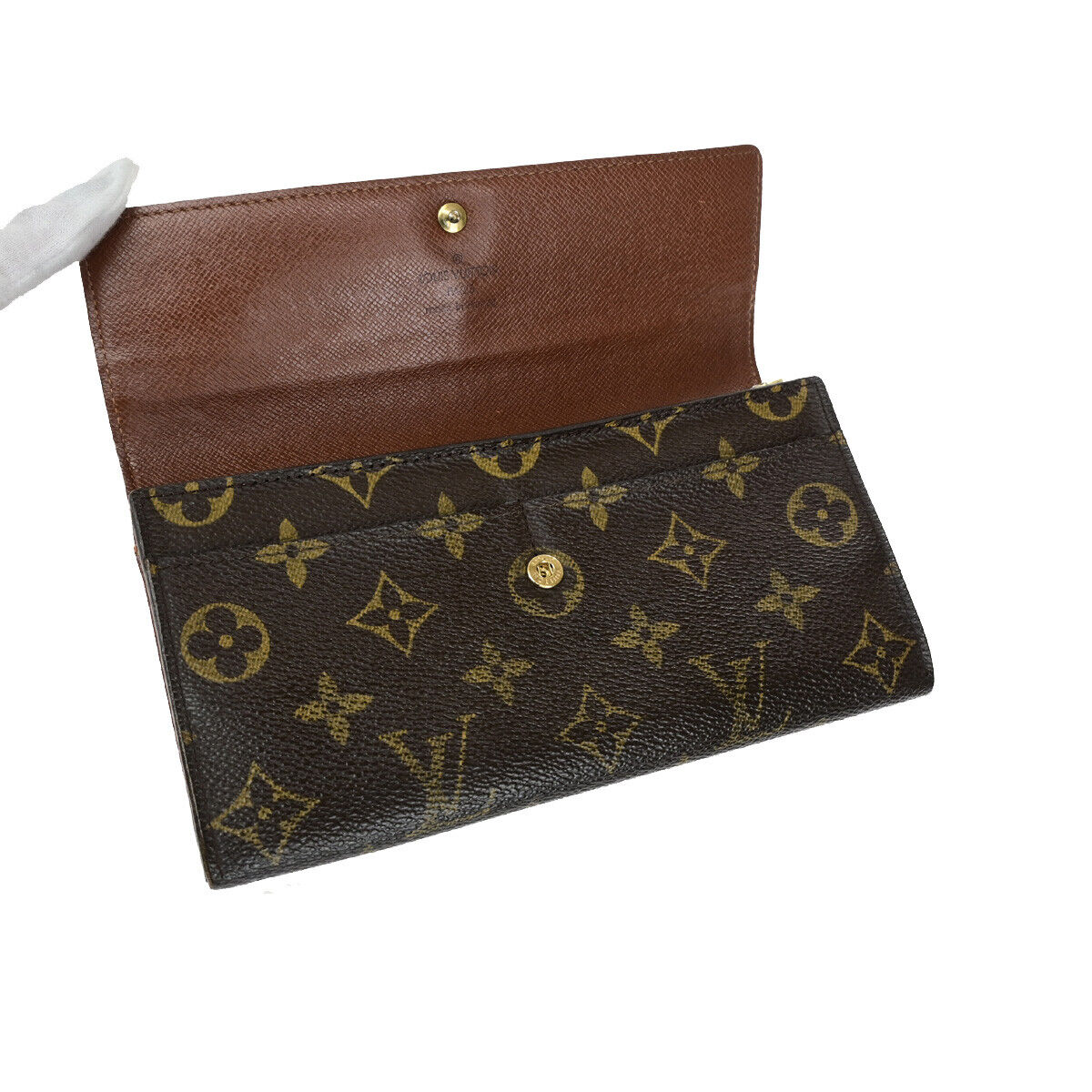 LOUIS VUITTON Porte Monnaie Credit Long Wallet Monogram Leather M61725 04YG535