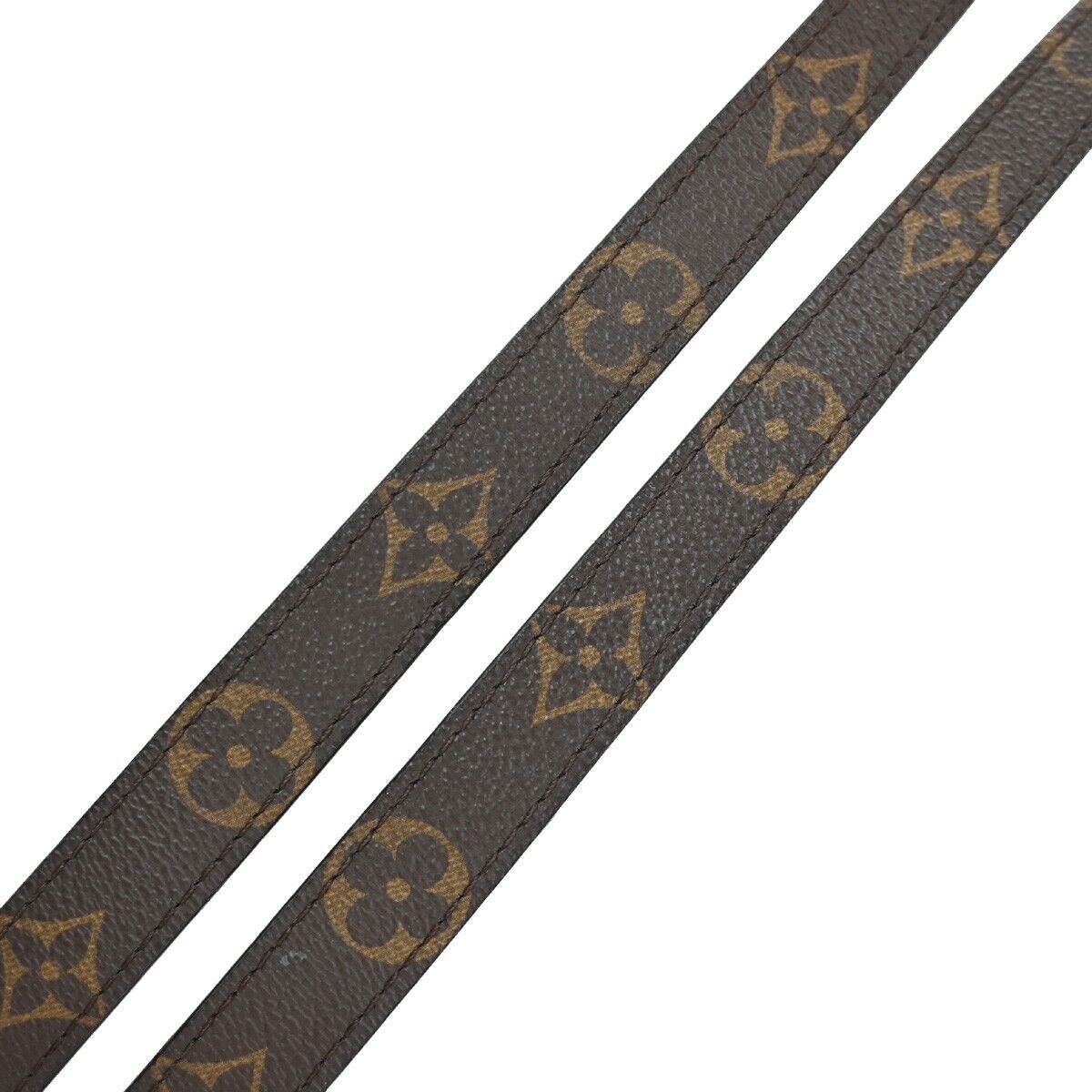 LOUIS VUITTON Shoulder Strap Monogram Leather Brown Gold Bag Accessory 36EE108