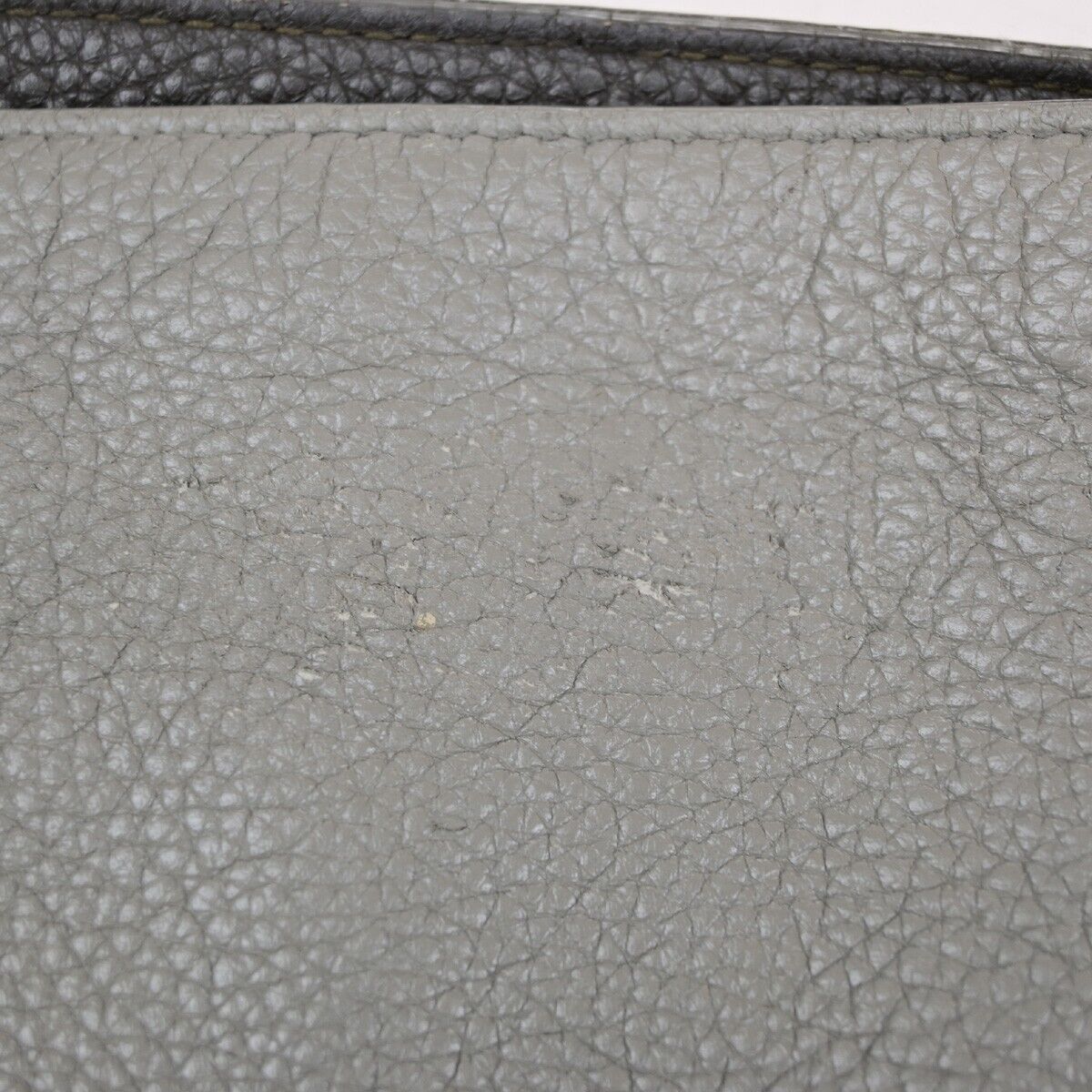 BOTTEGA VENETA Logo Hobo Shoulder Hand Bag Leather Gray Italy 31EC688