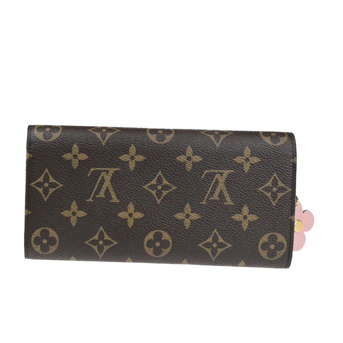 LOUIS VUITTON Portefeuille Emilie Long Wallet Monogram Brow Pink N64202 34SJ472