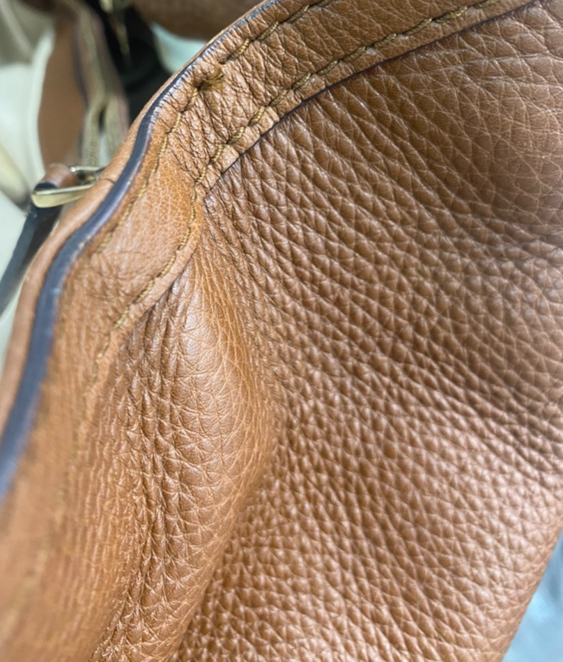 GUCCI Logo Bamboo Shoulder Tote Bag Leather Brown GHW Italy 35KC218