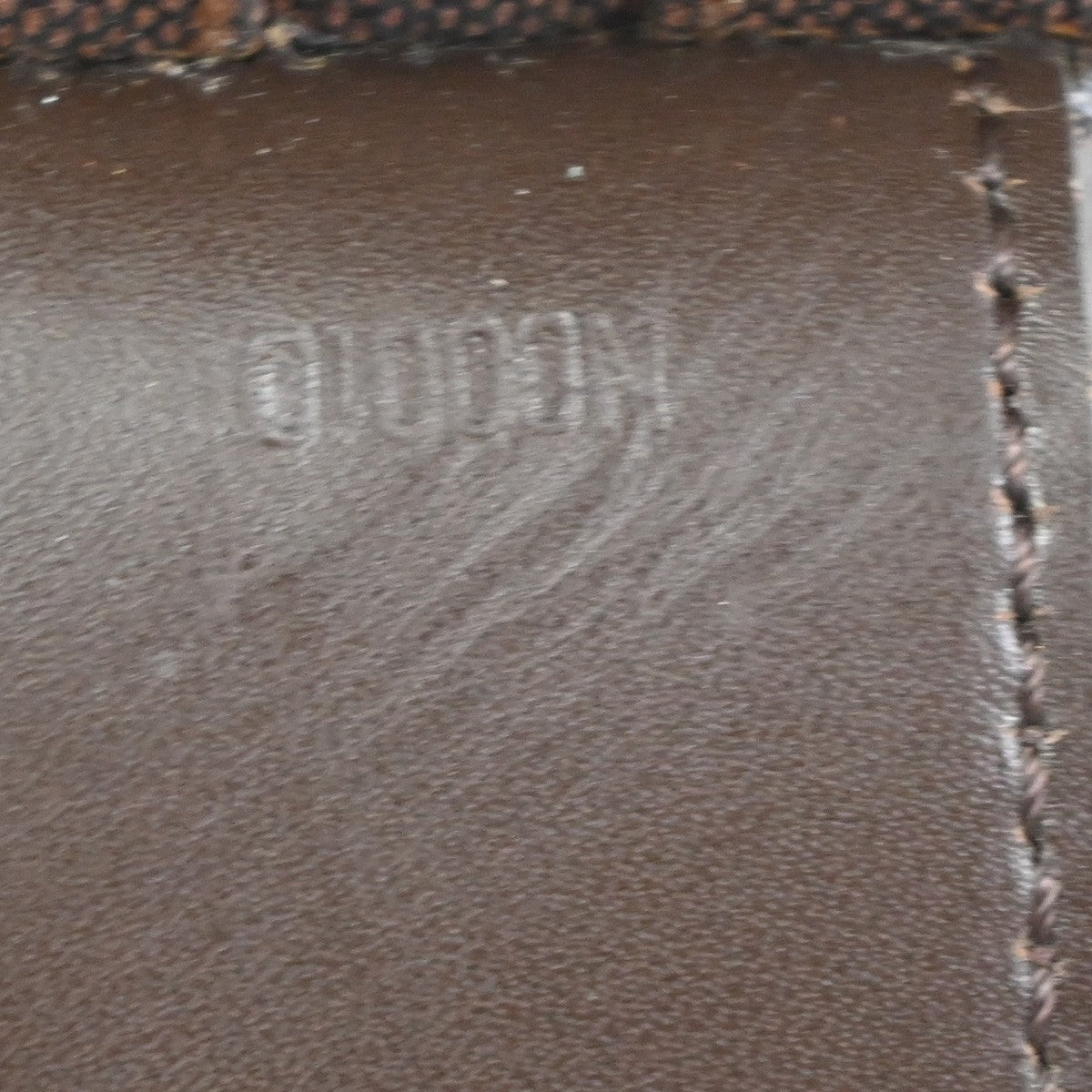 LOUIS VUITTON Naviglio Shoulder Bag Damier Ebene Leather Brown N45255 96TA697