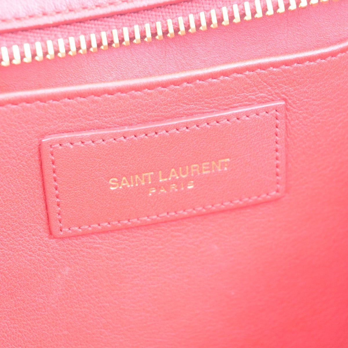 SAINT LAURENT Petit Cabas Y Line 2way Shoulder Hand Bag Leather RD Italy 76KC999