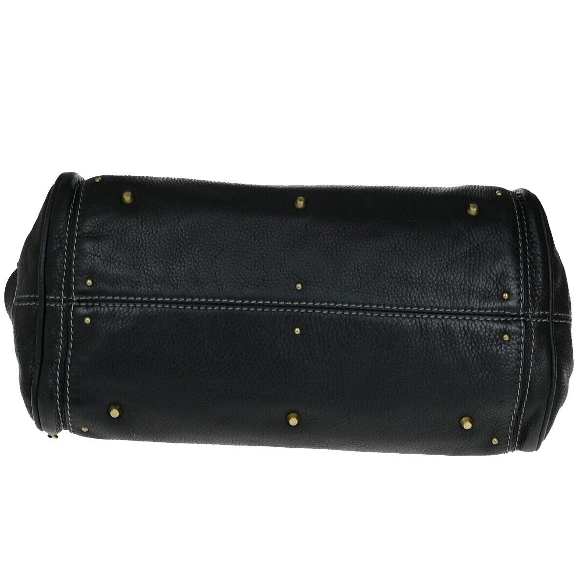 CHLOE Logo Paddington Shoulder Hand Bag Leather Black GHW Italy 38RK781