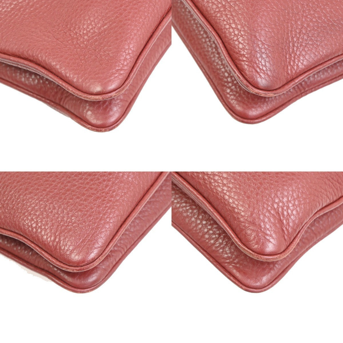 PRADA MILANO Logo Shoulder Messenger Crossbody Bag Leather GHW Red  97TA610