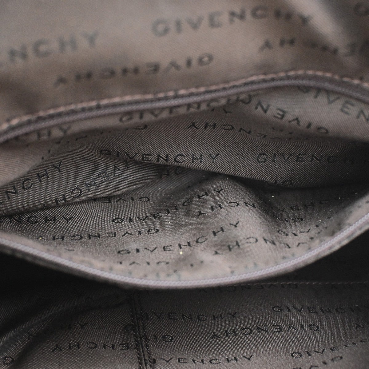 GIVENCHY Logo Shoulder Hand Bag Canvas Leather Brown GHW 62CB042