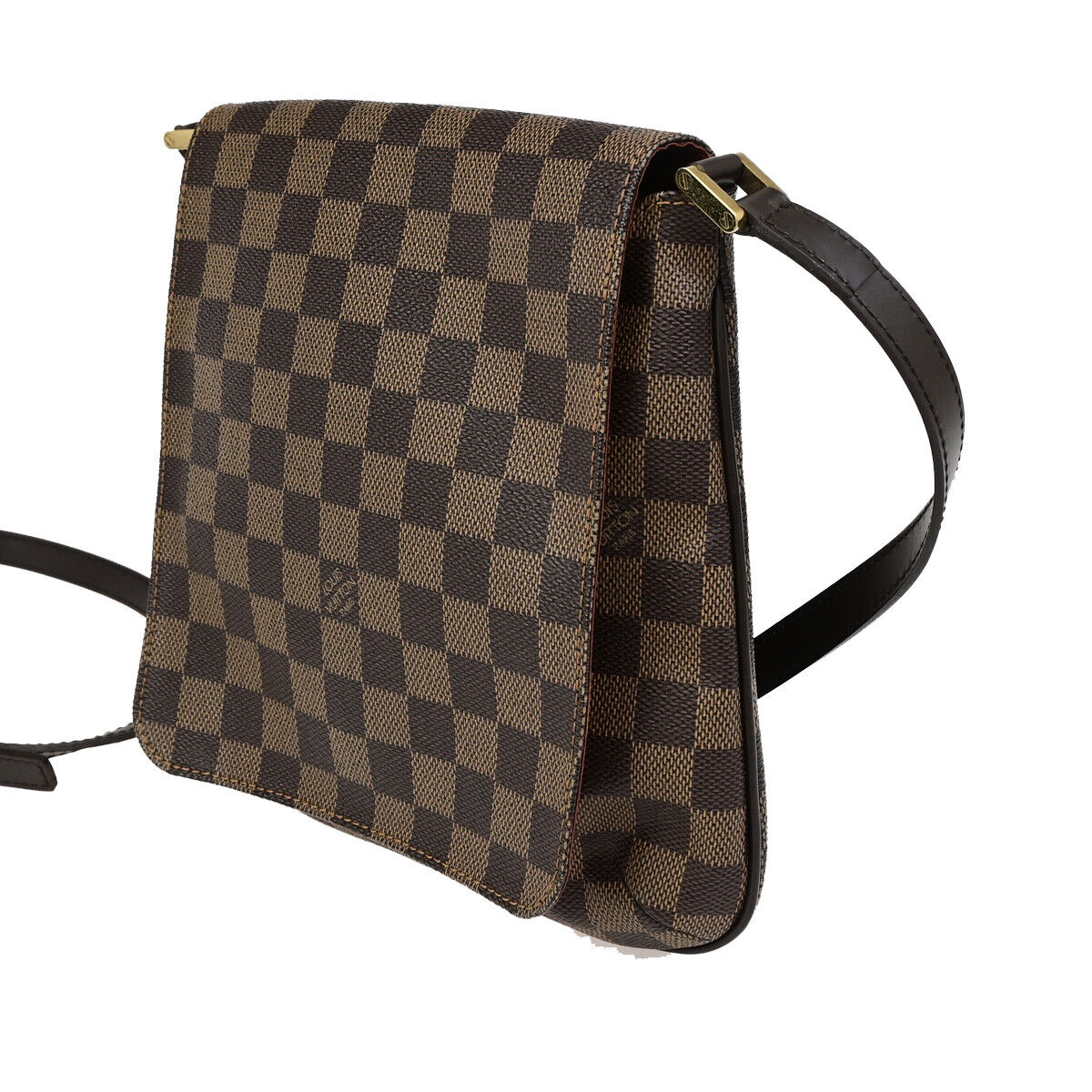 LOUIS VUITTON Musette Shoulder Bag Damier Ebene Leather Brown N51302  90SJ504