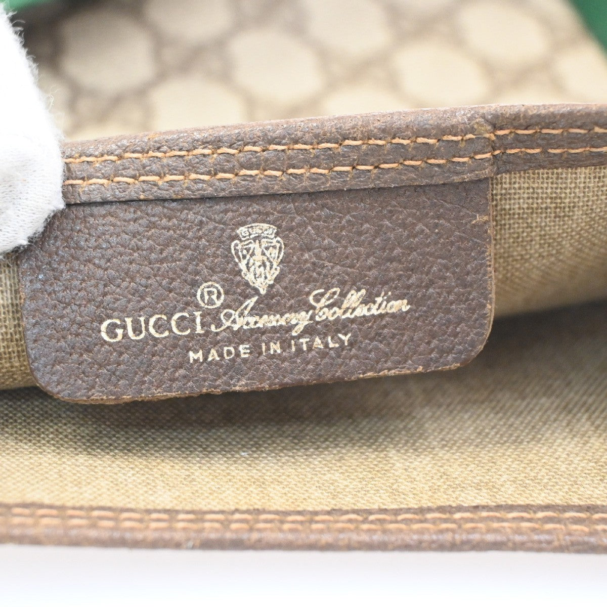 GUCCI Logo Sherry GG Pattern 2set Shoulder Hand Bag PVC Leather Beige 86KC963