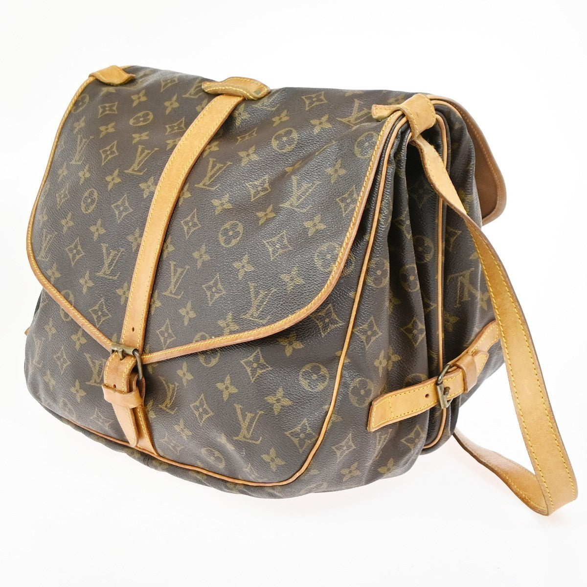 LOUIS VUITTON Saumur 35 Shoulder Bag Monogram Leather BN France M42254 77YJ008
