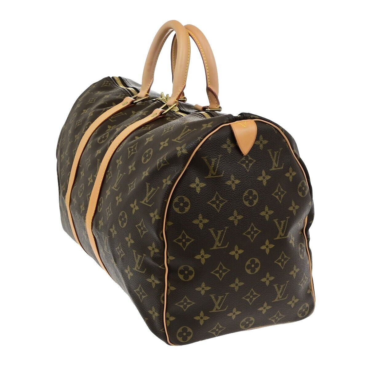 LOUIS VUITTON Keepall 45 Travel Hand Bag Monogram Leather Brown M41428 46EE013