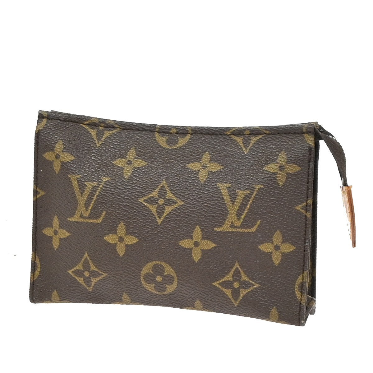 LOUIS VUITTON Poche Toilette 15 Clutch Pouch Bag Monogram Leather M47546 05KC682