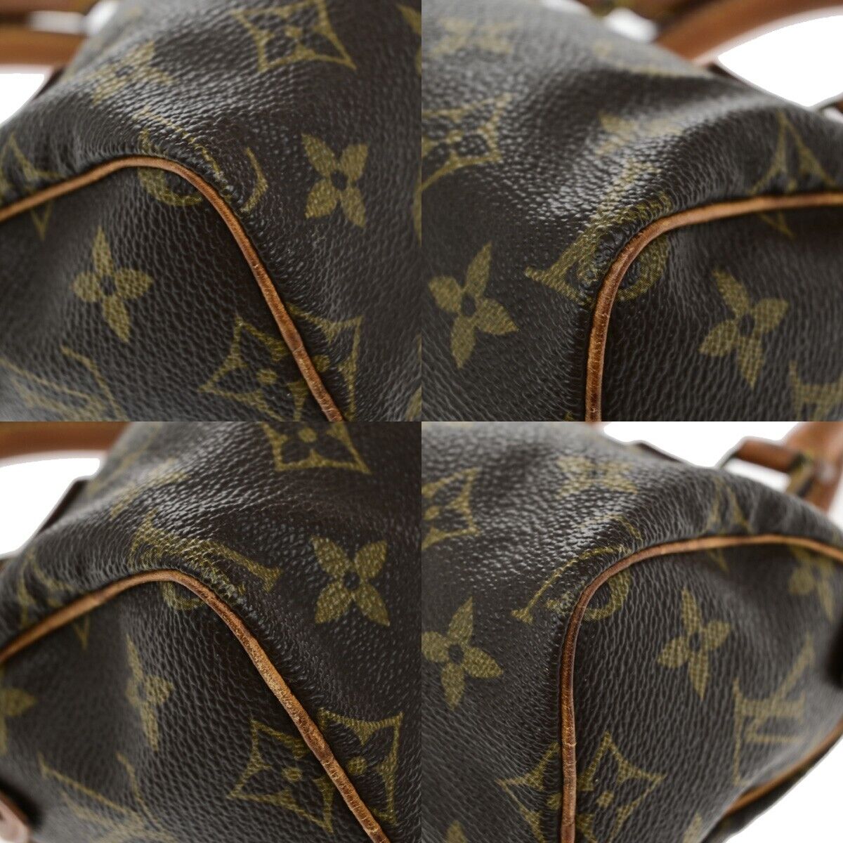 LOUIS VUITTON Mini Speedy Hand Bag Monogram Leather Brown M41534 32ED956