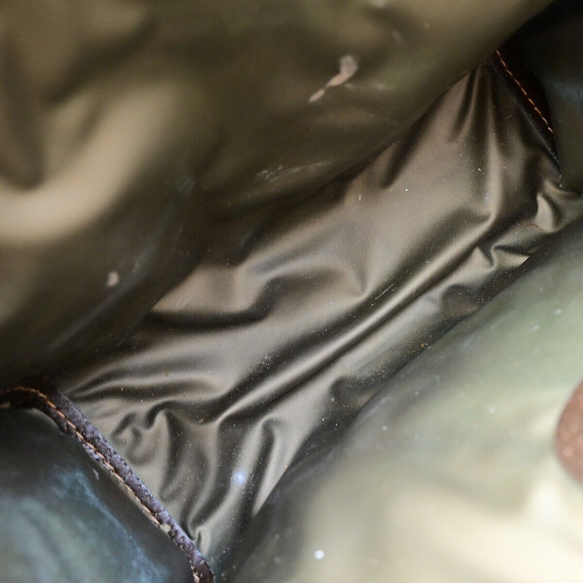 GUCCI Logo GG Mini Pattern Sherry Pouch Bag PVC Leather Brown Italy 67KA491