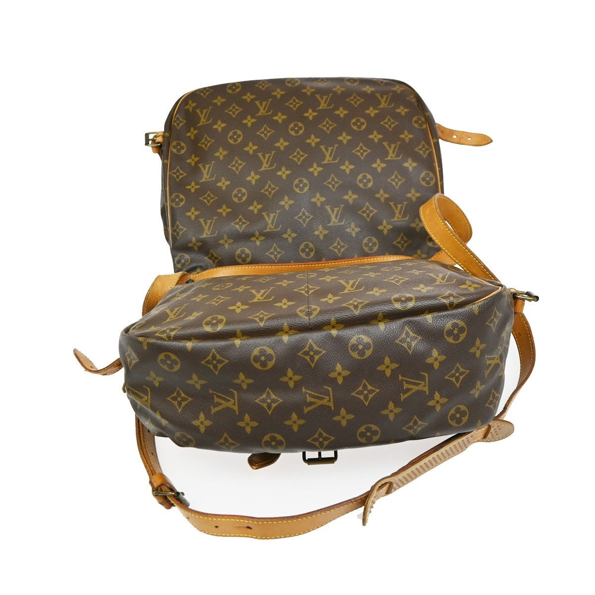 LOUIS VUITTON Saumur 35 Shoulder Bag Monogram Leather BN France M42254 87KC668