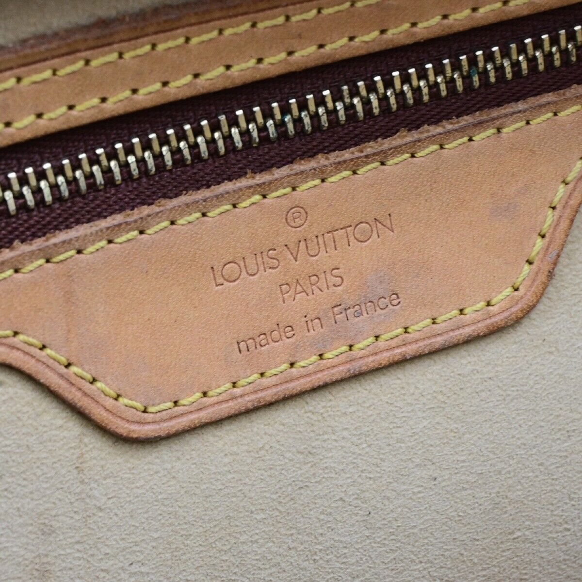 LOUIS VUITTON LV Logo Cite GM Shoulder Bag Monogram Leather Brown M51181 87ED376