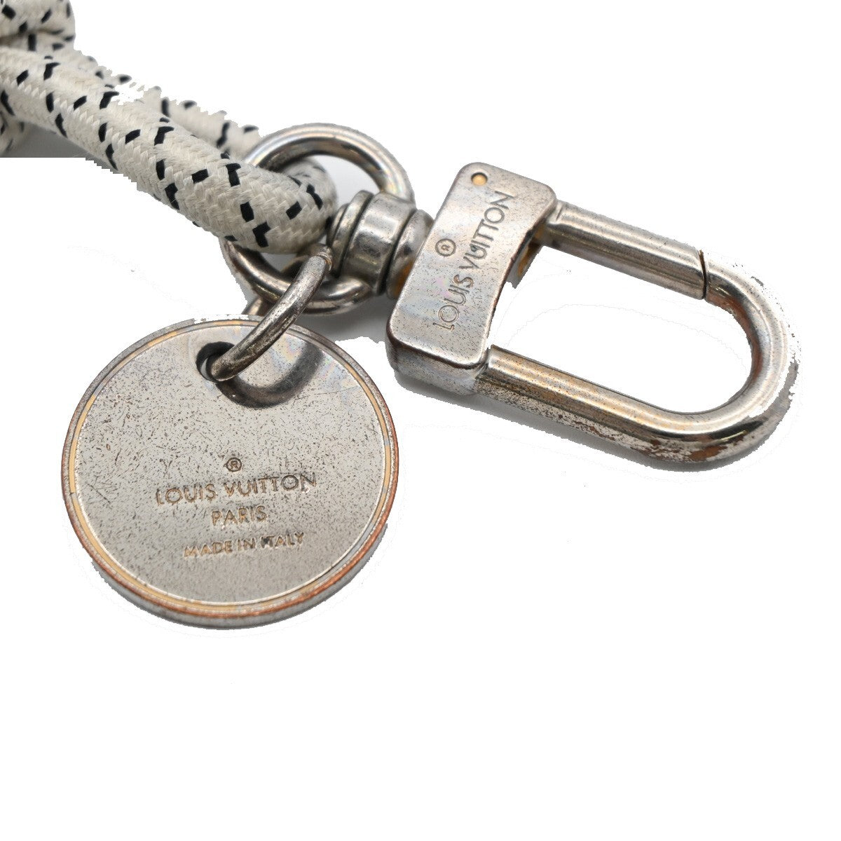 LOUIS VUITTON Christopher Nemes Key Ring Holder Bag Charm Silver MP1622 66EE320
