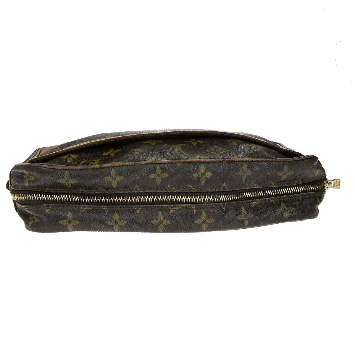 LOUIS VUITTON Compiegne 28 Clutch Hand Bag Monogram Leather Brown M51845 66YG803