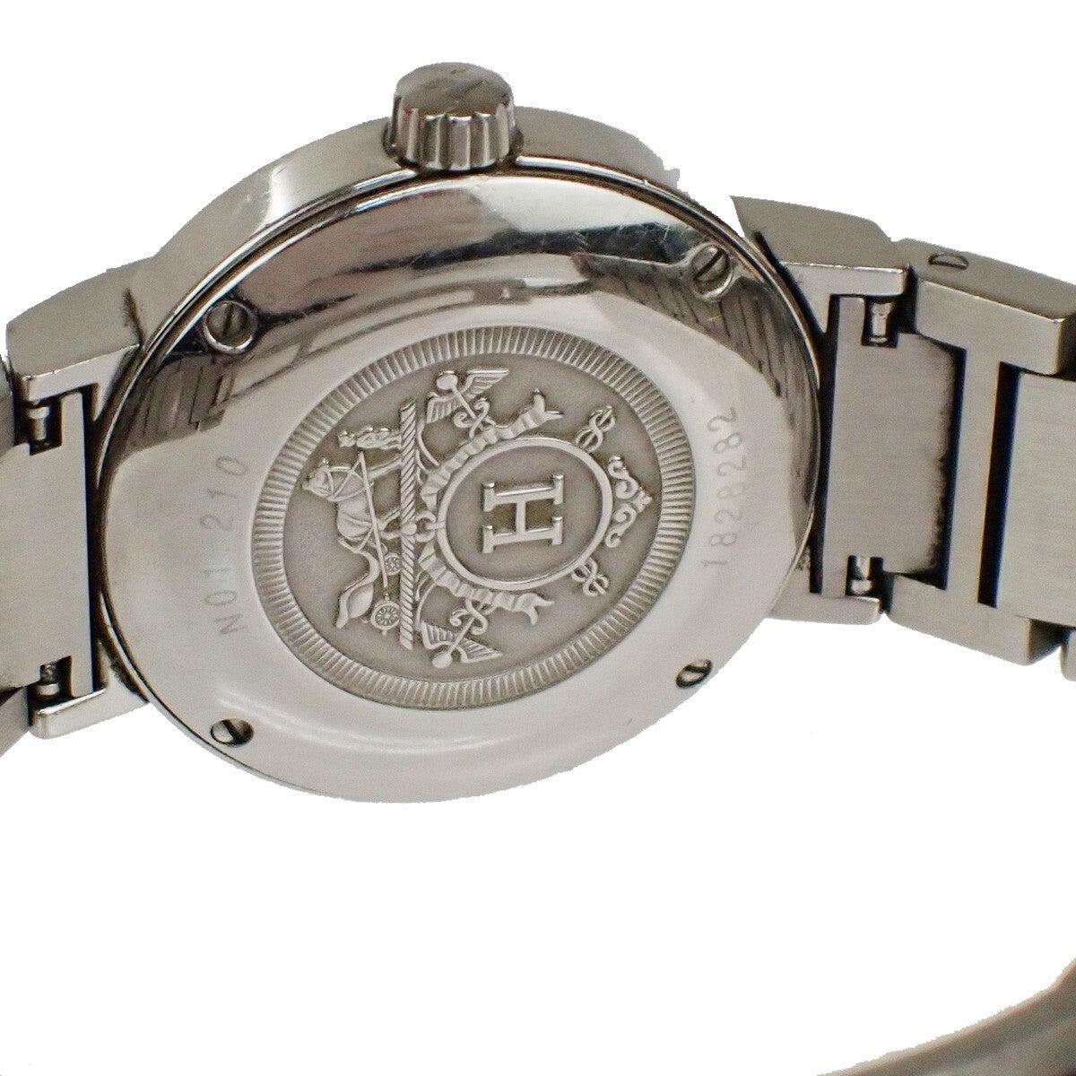 HERMES Nomad NO1.210 Wrist Watch Dial Quartz Stainless Steel Swiss Made 81LC282