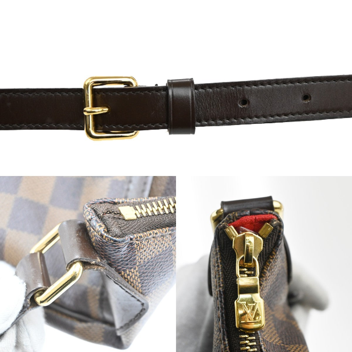 LOUIS VUITTON Bloomsbury GM Shoulder Bag Damier Leather Brown N42250 96KC226