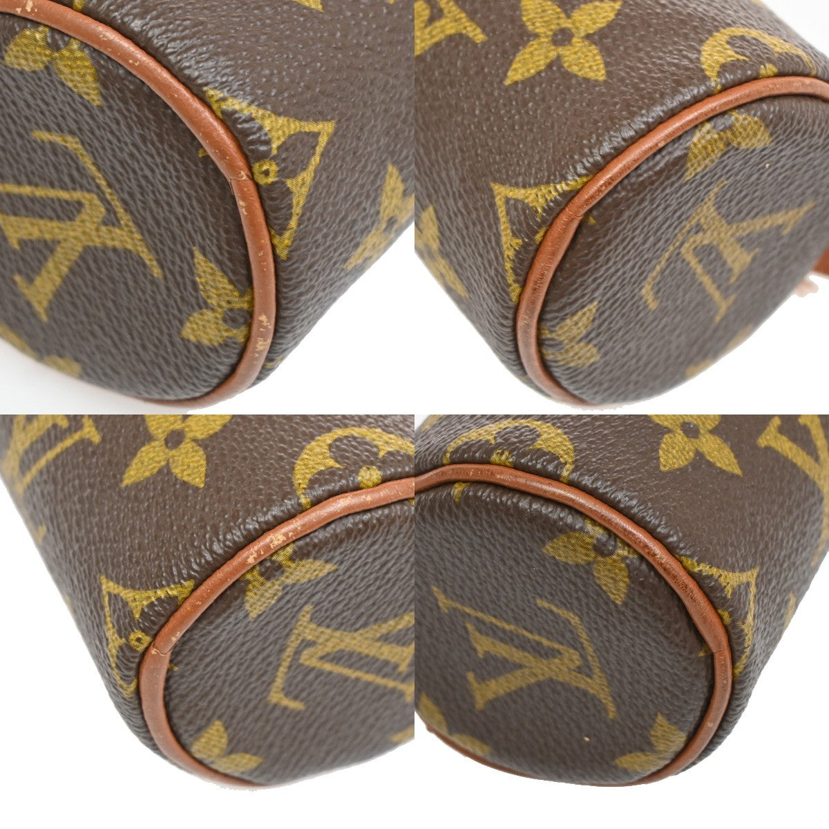 LOUIS VUITTON Pochette Papillon Hand Bag Monogram Leather Brown M51380 67DA038