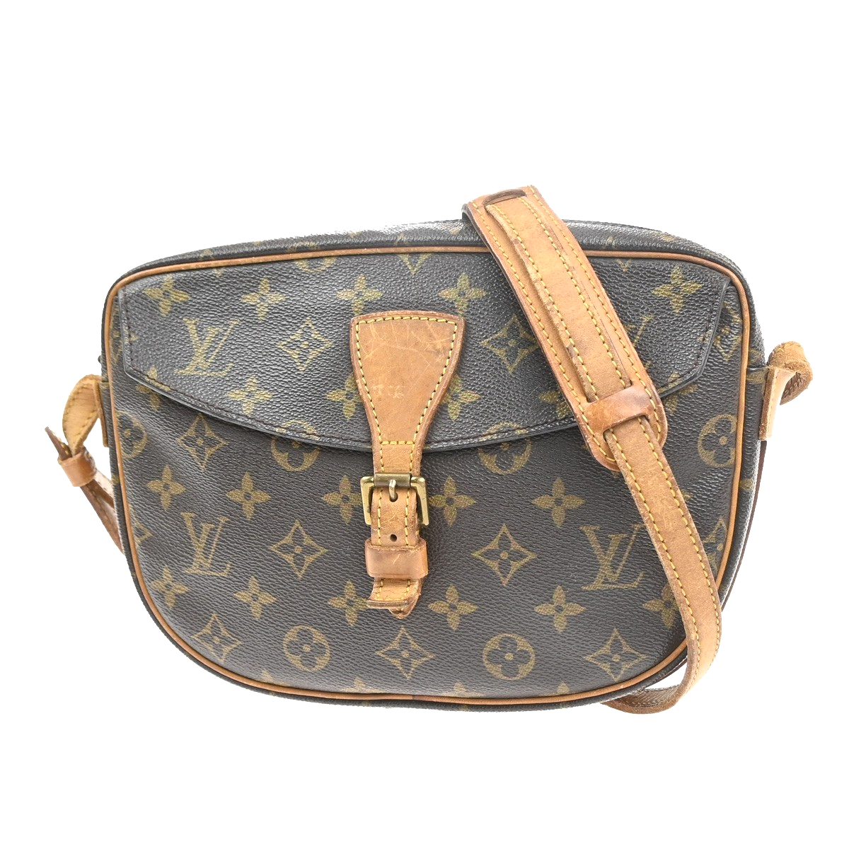 LOUIS VUITTON Jeune Fille MM Shoulder Bag Monogram Leather Brown M51226 37MA380