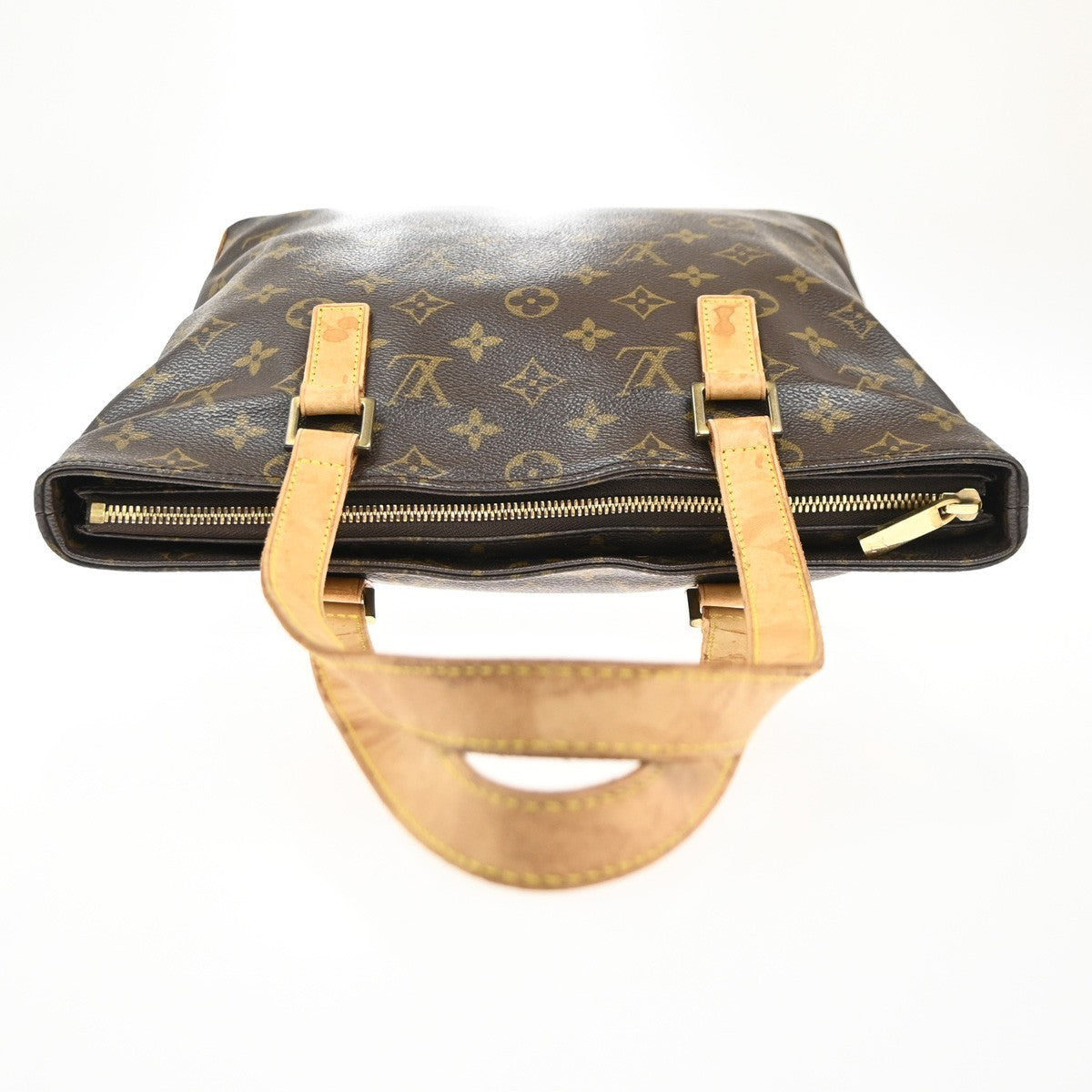 LOUIS VUITTON Cabas Piano Shoulder Bag Monogram Leather Brown M51148 35MA229