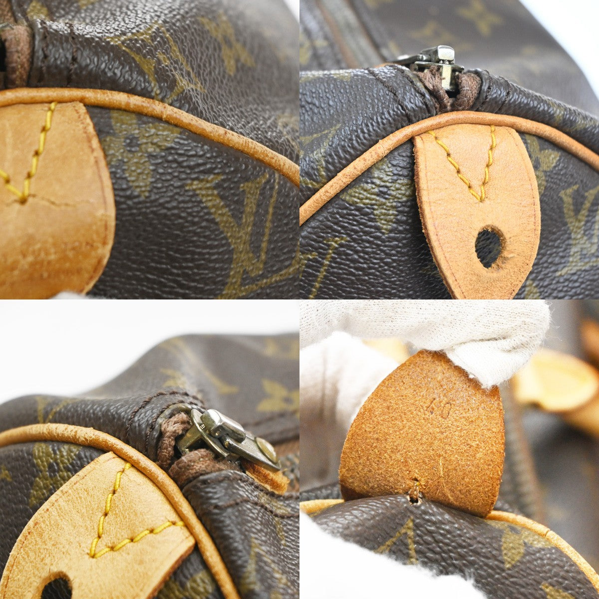 LOUIS VUITTON Speedy 40 Travel Hand Bag Monogram Leather Brown M41522 72MA515