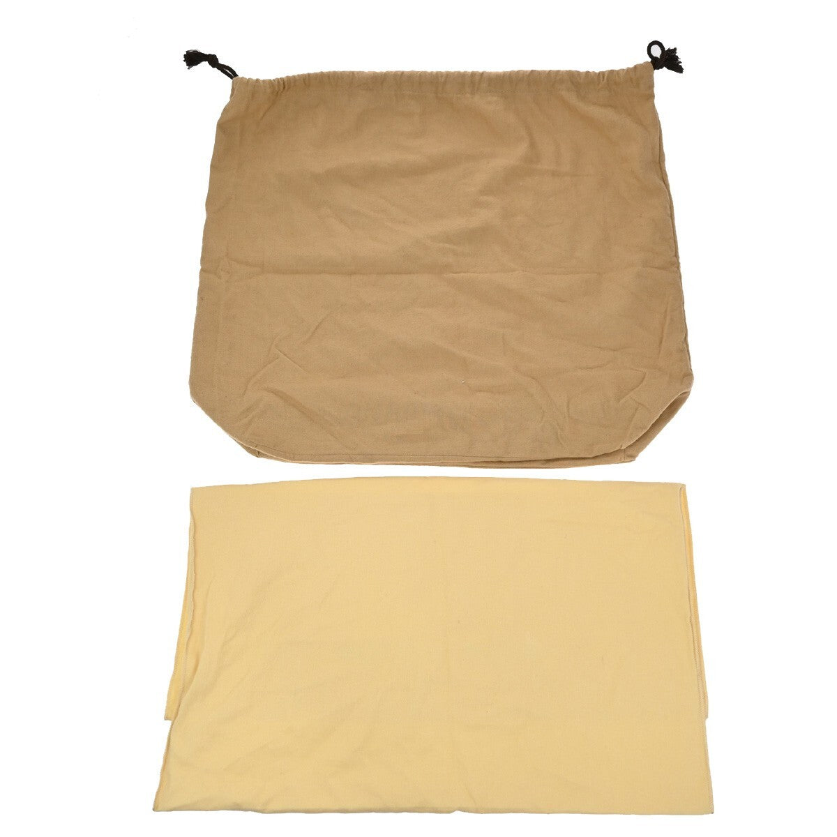 LOUIS VUITTON Logo 10 Set Dust Bag Drawstring Canvas Cotton Beige Brown 09EE145
