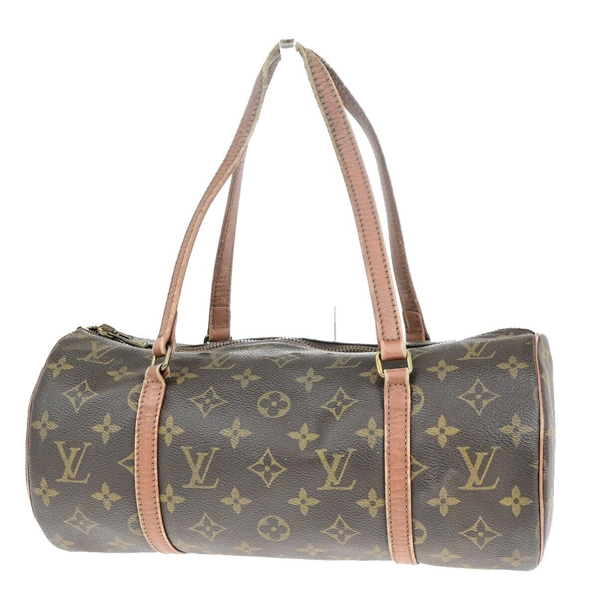 LOUIS VUITTON Logo PAPILLON 30 Hand Bag Monogram Leather Brown M51365 05ED118