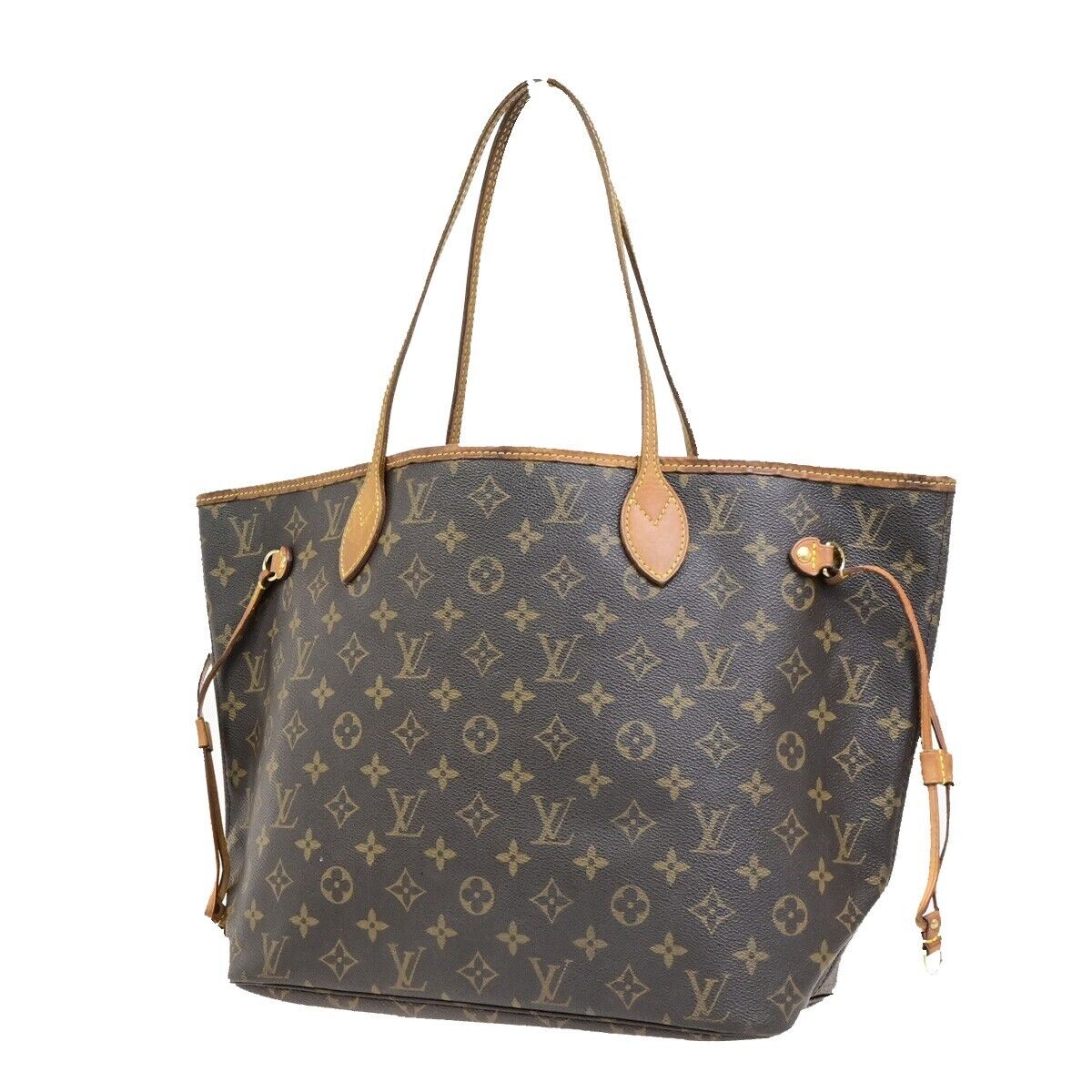 LOUIS VUITTON Neverfull MM Shoulder Tote Bag Monogram Leather BN M40156 97KA530