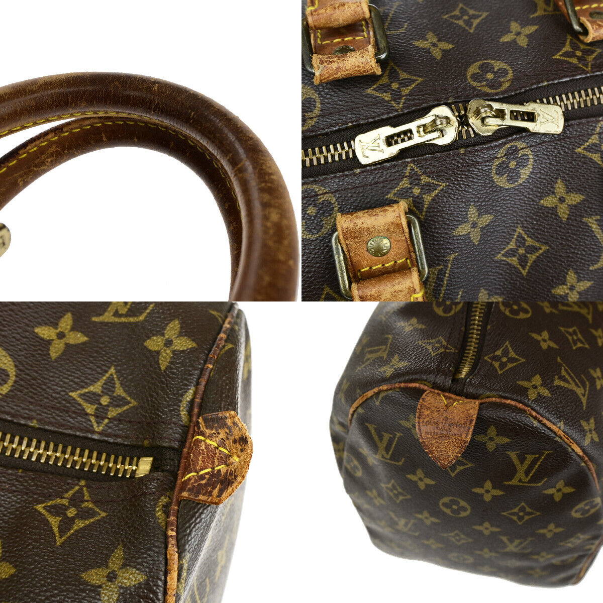 LOUIS VUITTON Keepall 45 Travel Hand Bag Monogram Leather Brown M41428 63YG721