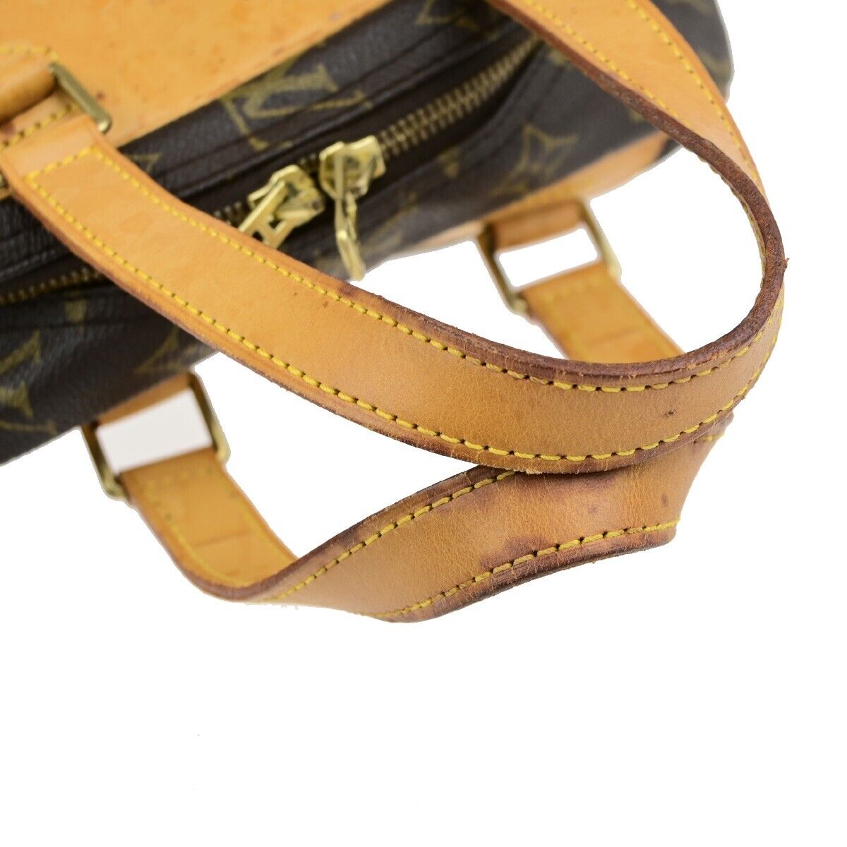 LOUIS VUITTON Excursion Shoes Hand Bag Monogram Leather Brown M41450 30ED298
