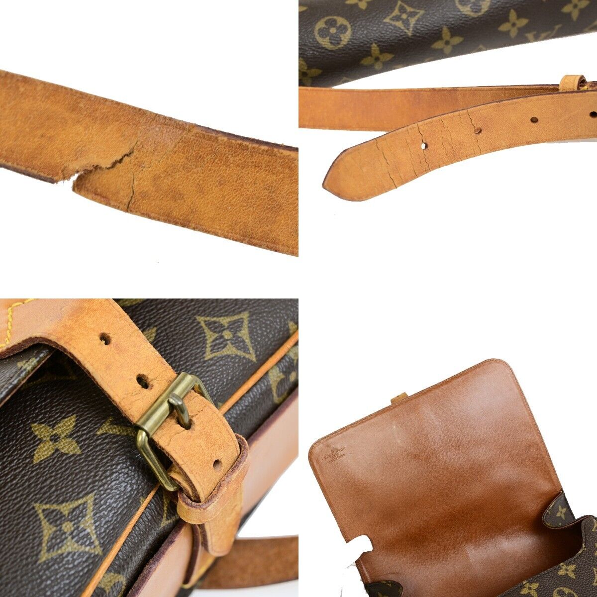 LOUIS VUITTON Cartouchiere GM Shoulder Bag Monogram Leather Brown M51252 31FB343