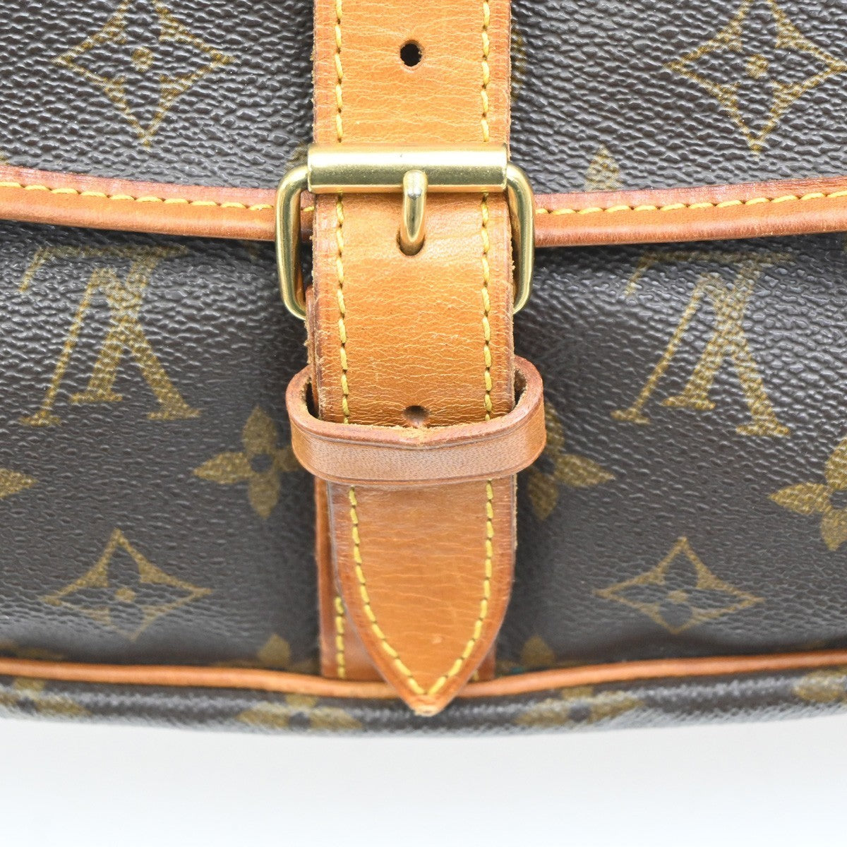 LOUIS VUITTON Saumur 35 Shoulder Bag Monogram Leather BN France M42254 74MA058