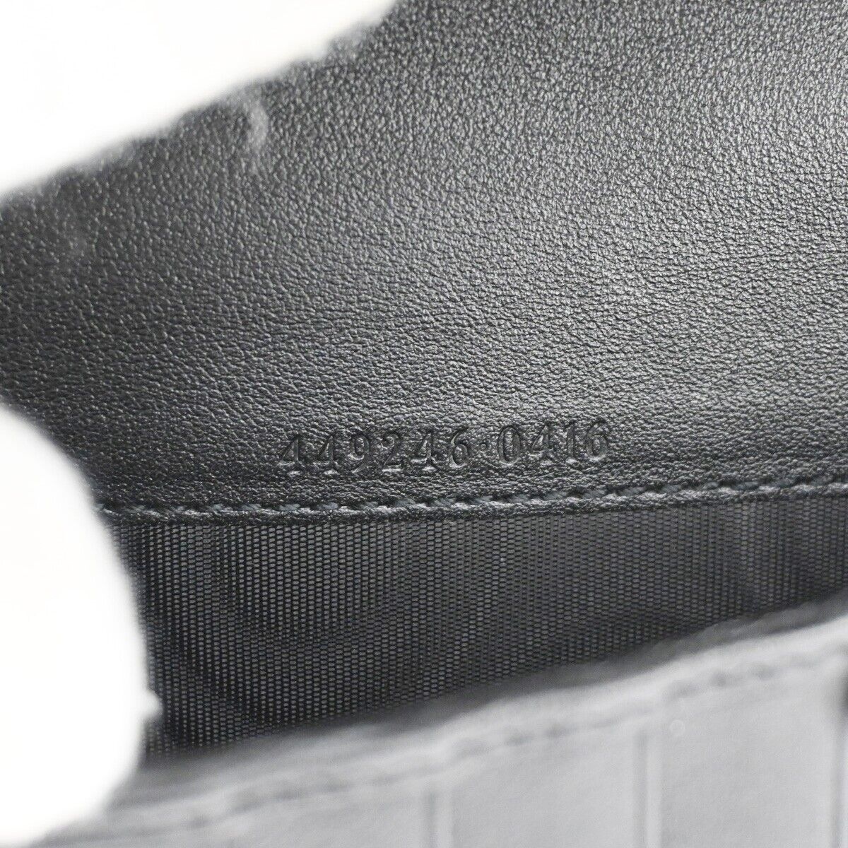 GUCCI Micro GG Guccissima Travel Case Wallet Leather Black SHW Italy 18YE185