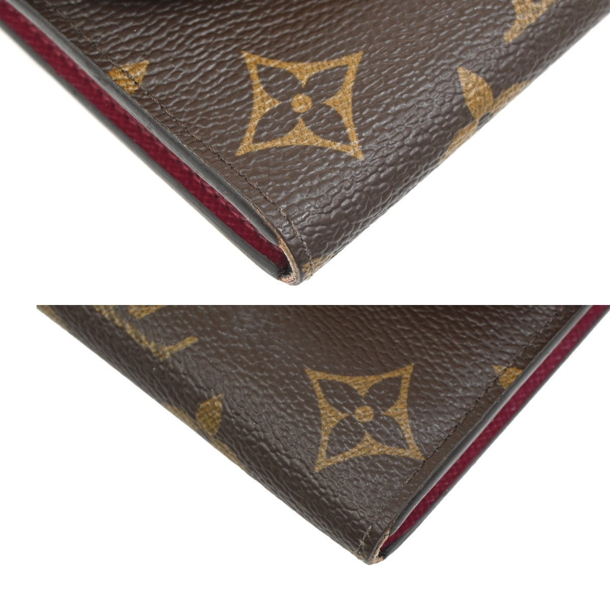LOUIS VUITTON Emilie Long Wallet Monogram Leather Brown GHW Spain M60697 01KC903