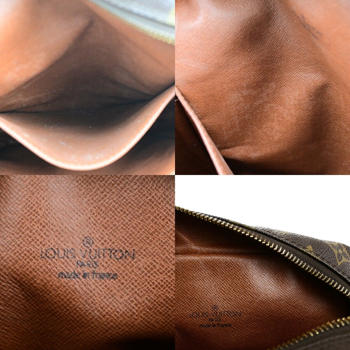 LOUIS VUITTON Logo Danube MM Shoulder Bag Monogram Leather Brown M45264 31ED451