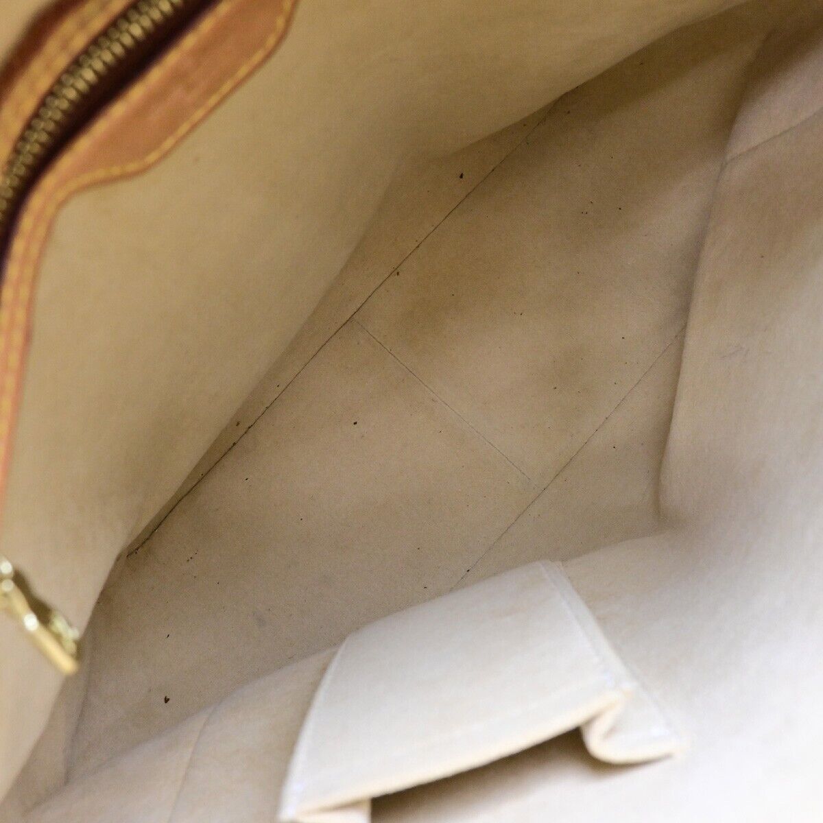 LOUIS VUITTON Logo Looping GM Shoulder Bag Monogram Leather Brown M51145 89ED212