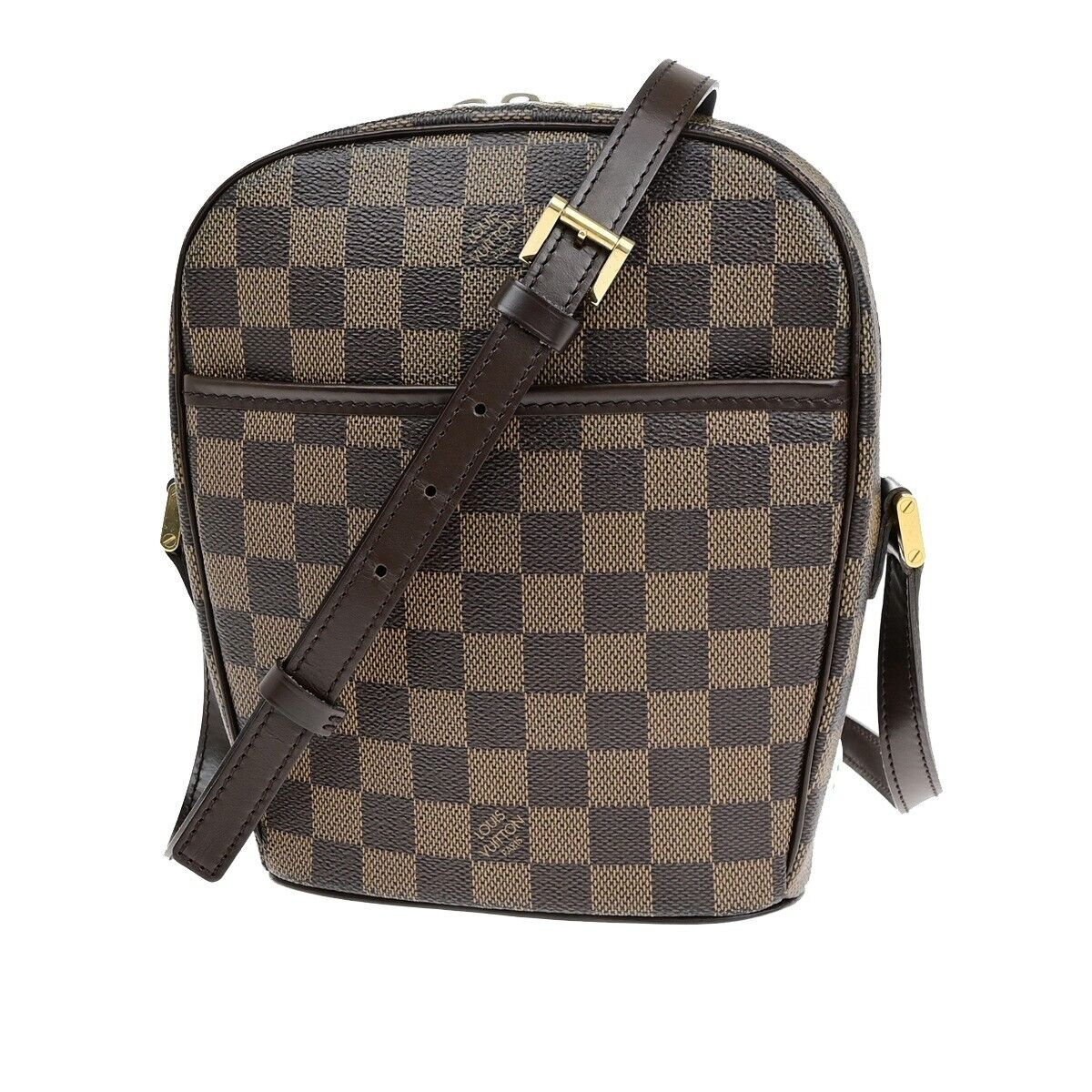 LOUIS VUITTON Ipanema PM Shoulder Bag Damier Ebene Leather Brown N51294 25EC326