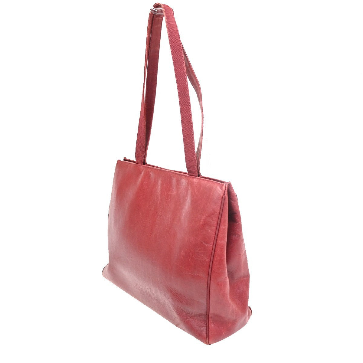 SALVATORE FERRAGAMO Logo Vara Shoulder Bag Canvas Leather Red Italy 01KC519
