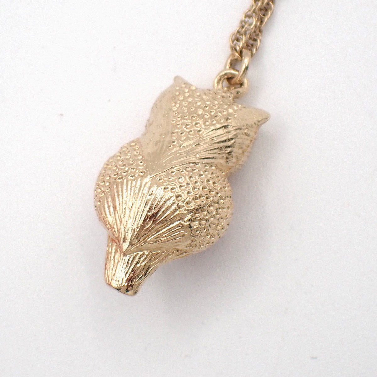 CHANEL CC Owl Motif Imitation Pearl Pendant Necklace A18C Gold-Plated 89KC977