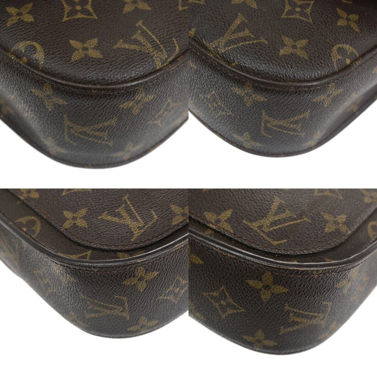 LOUIS VUITTON Saint Cloud GM Shoulder Bag Monogram Leather Brown M51242 31HC015