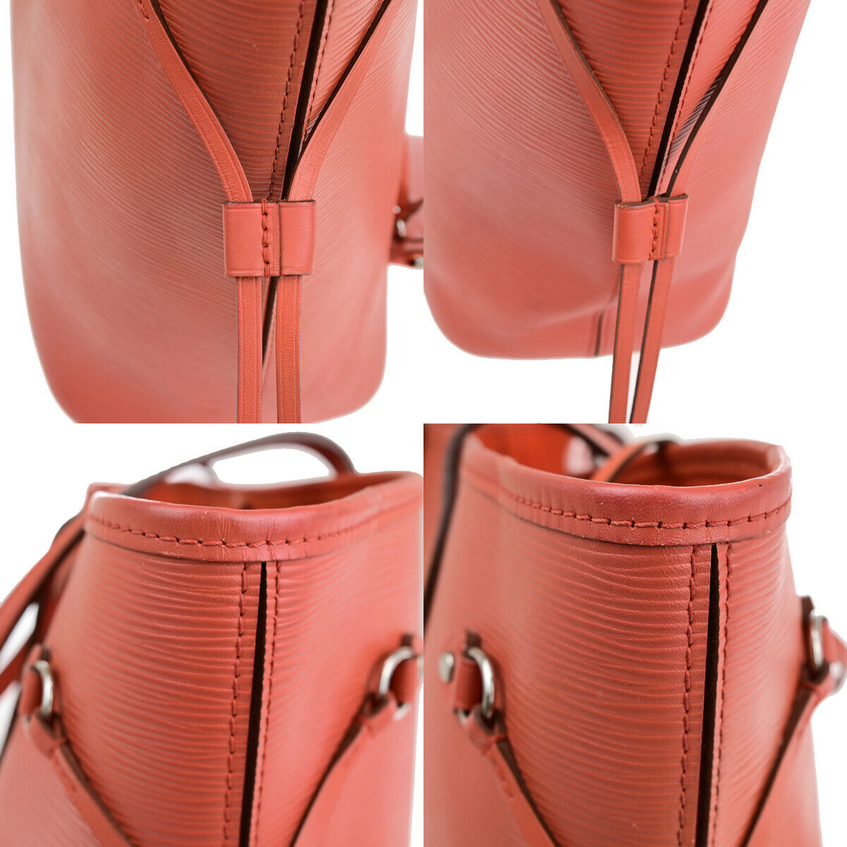 LOUIS VUITTON Neverfull MM Shoulder Tote Bag Epi Leather Orange M40884 99YG012