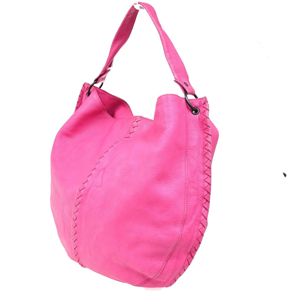 BOTTEGA VENETA Intrecciato Logo Shoulder Bag Cervo Leather Pink Italy 16ZA223