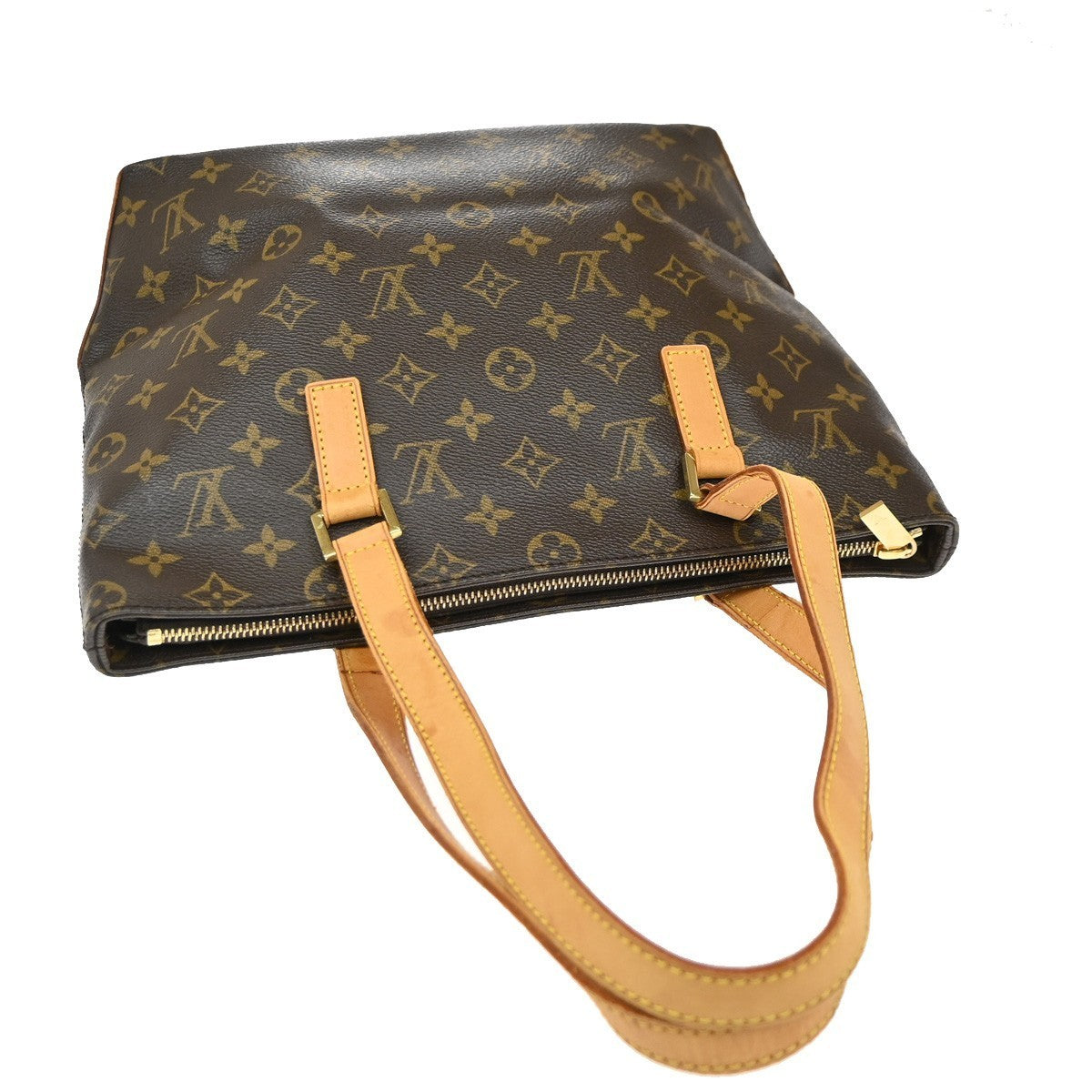 LOUIS VUITTON Cabas Piano Shoulder Bag Monogram Leather Brown M51148 82KP450