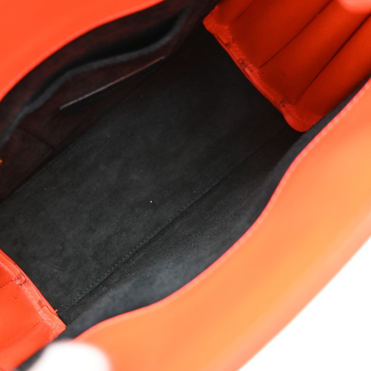 SAINT LAURENT 2 Way Sac de Jour Shoulder Hand Bag Leather Neon Red Italy 10EG144
