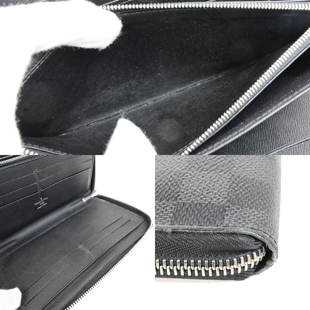 LOUIS VUITTON Zippy Organizer NM Long Wallet Damier Graphite BK N60111 36KA439