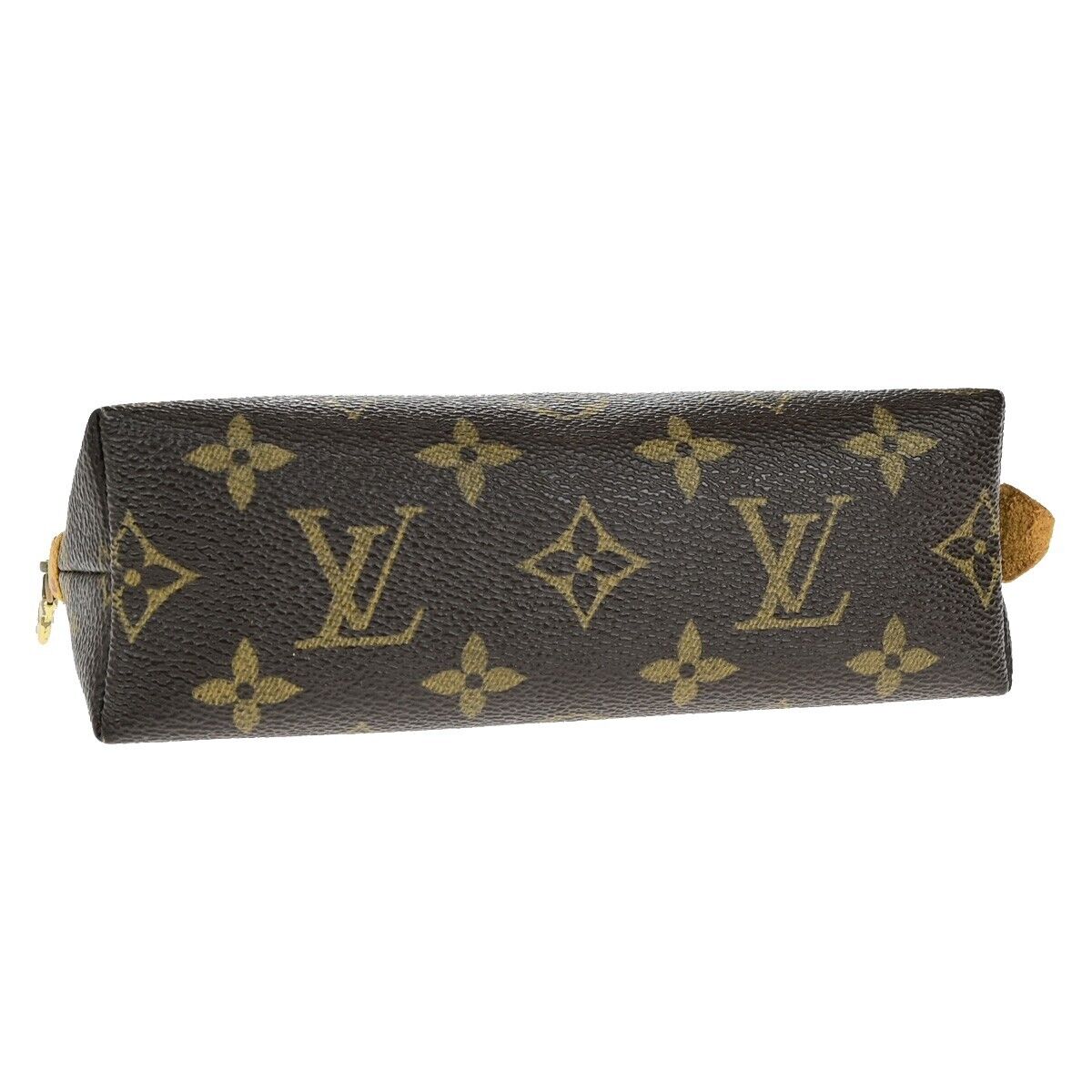 LOUIS VUITTON Pochette Cosmetic Pouch Bag Monogram Leather Brown M47515 05ED262