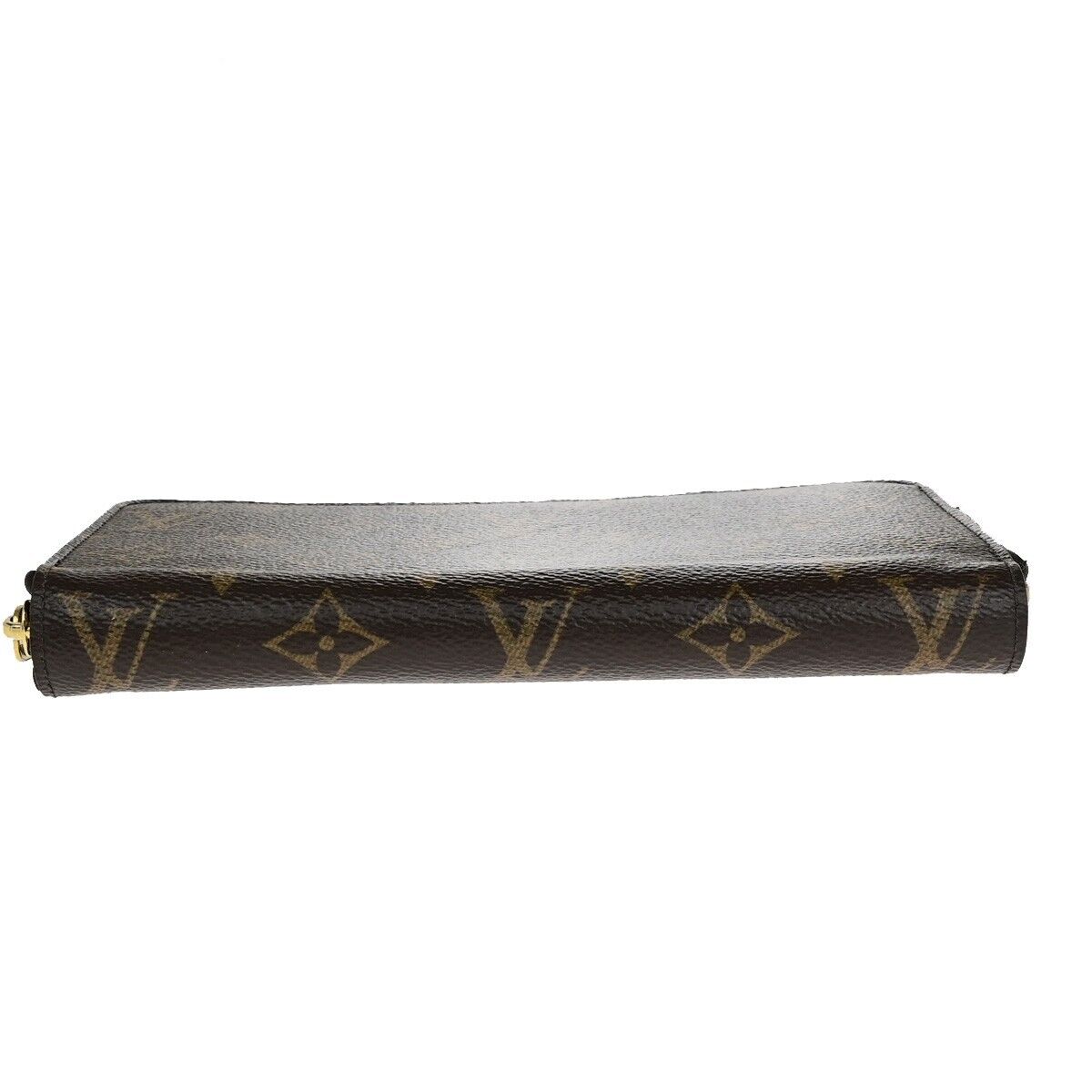 LOUIS VUITTON Zippy Long Wallet Monogram Leather Brown Fuchsia M41895 84EB839