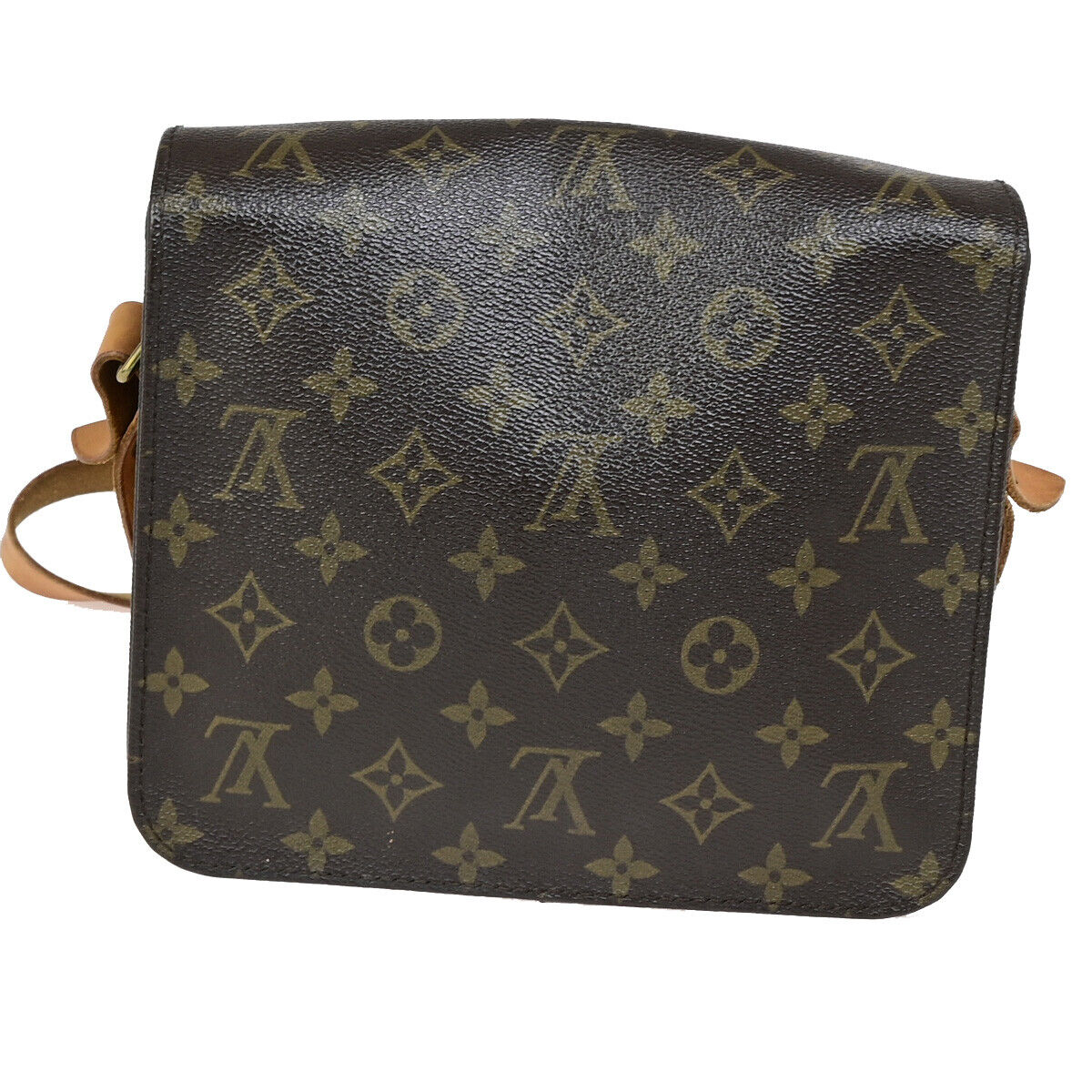 LOUIS VUITTON Cartouchiere MM Shoulder Bag Monogram Leather Brown M51253 88YF145